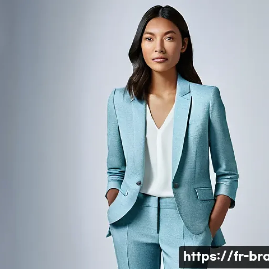 브랜드 실기 시험 준비 가이드 - **Brand Essence and Discovery:** A diverse, professional woman, mid-30s, dressed in a stylish busine...
