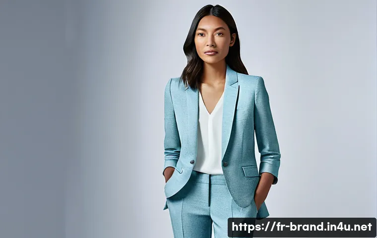 브랜드 실기 시험 준비 가이드 - **Brand Essence and Discovery:** A diverse, professional woman, mid-30s, dressed in a stylish busine...