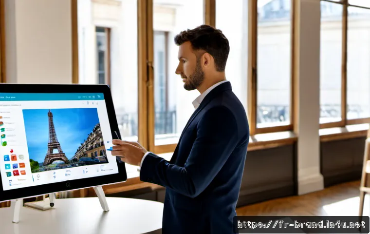 브랜드 커뮤니케이션에서 AI 툴의 사용 사례 - Photorealistic French brand communications team in a bright Paris creative studio, diverse professio...